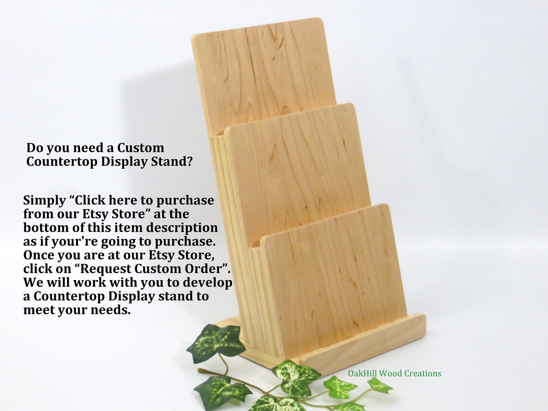 Wood Greeting Card Display Stand Display Stand 3 Tier