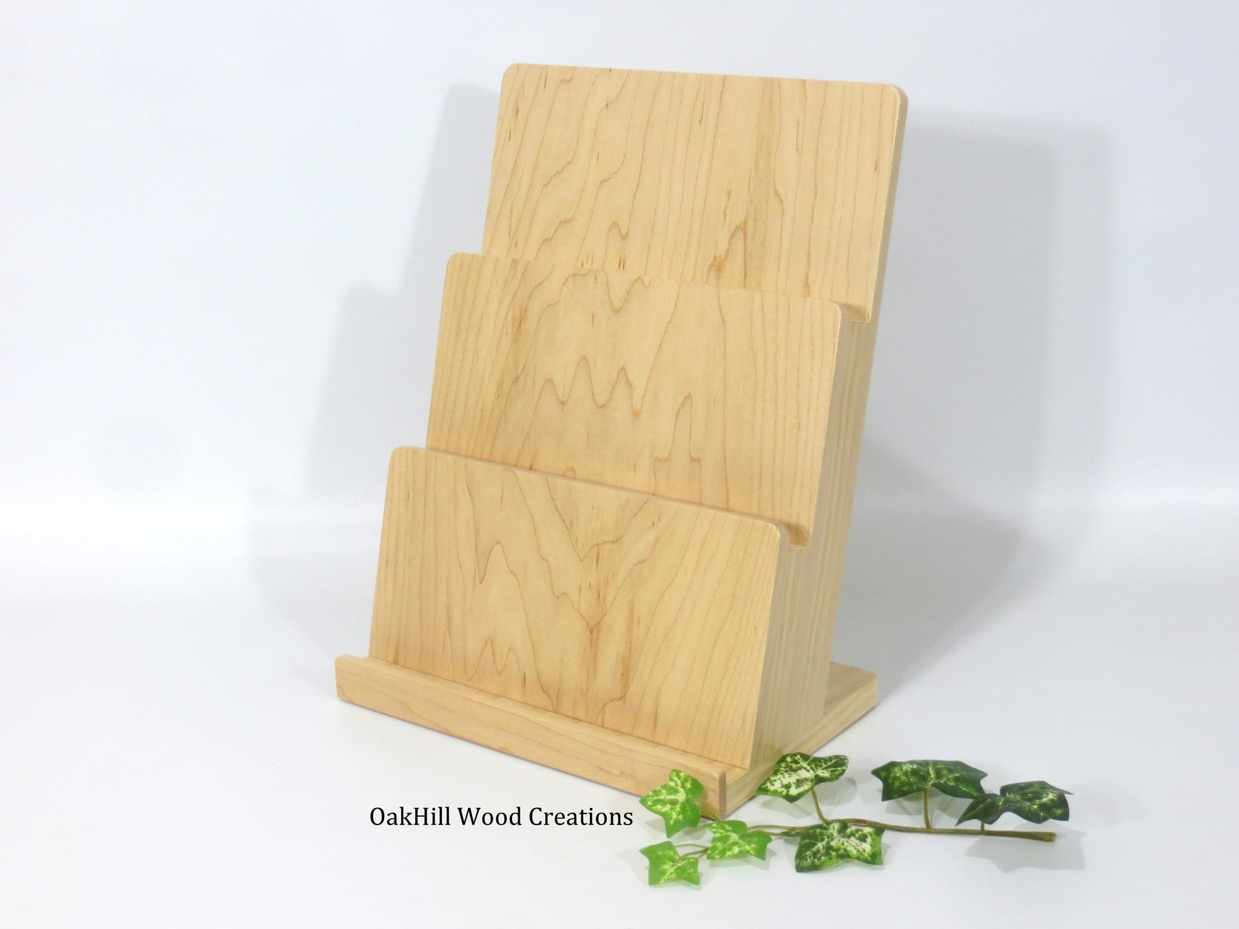 Wood Greeting Card Display Stand Display Stand 3 Tier